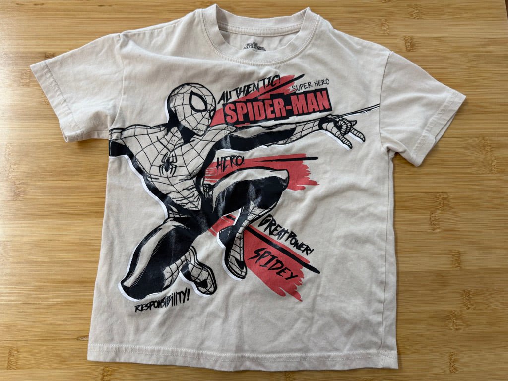 Spider - Man Graphic T-Shirt – 6 | Beige | Play - Nest and Sprout - Consignment