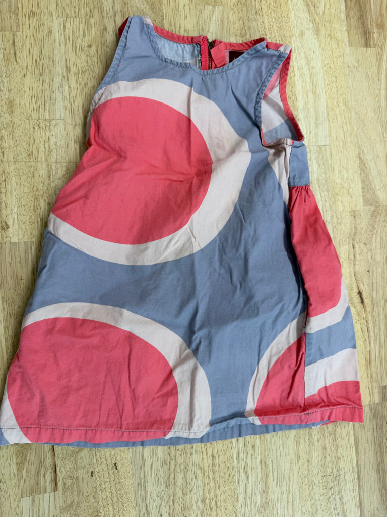 Tea Collection Dress | 4 Purple and Pink Circle Print | Zip-Up Back