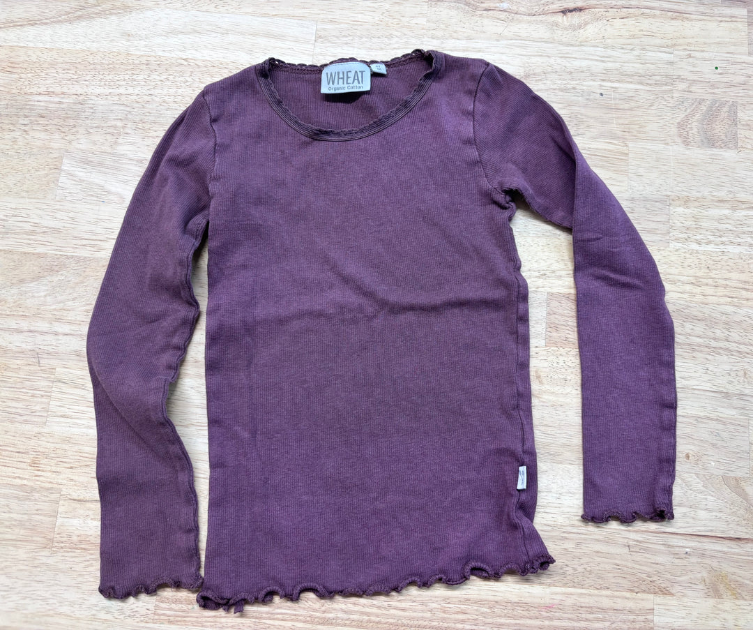 Wheat Ribbed Top Purple 6Y (Play)