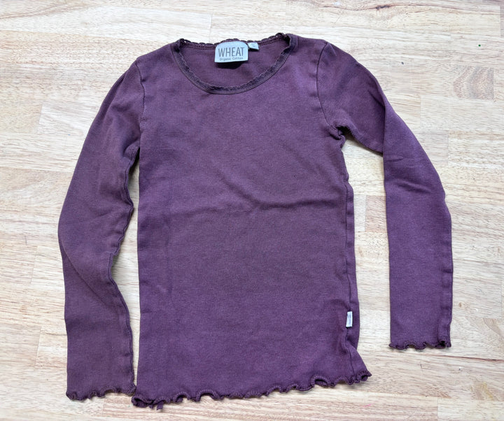 Wheat Ribbed Top Purple 6Y (Play)