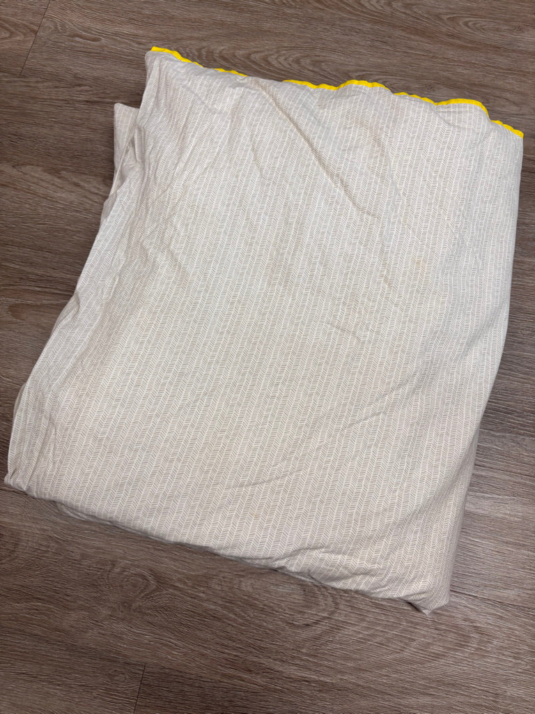 Crib Duvet with Cover – Grey Herringbone