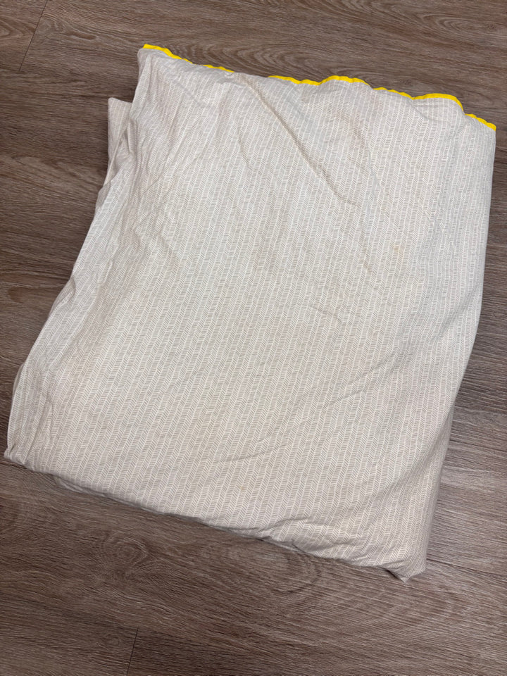 Crib Duvet with Cover – Grey Herringbone