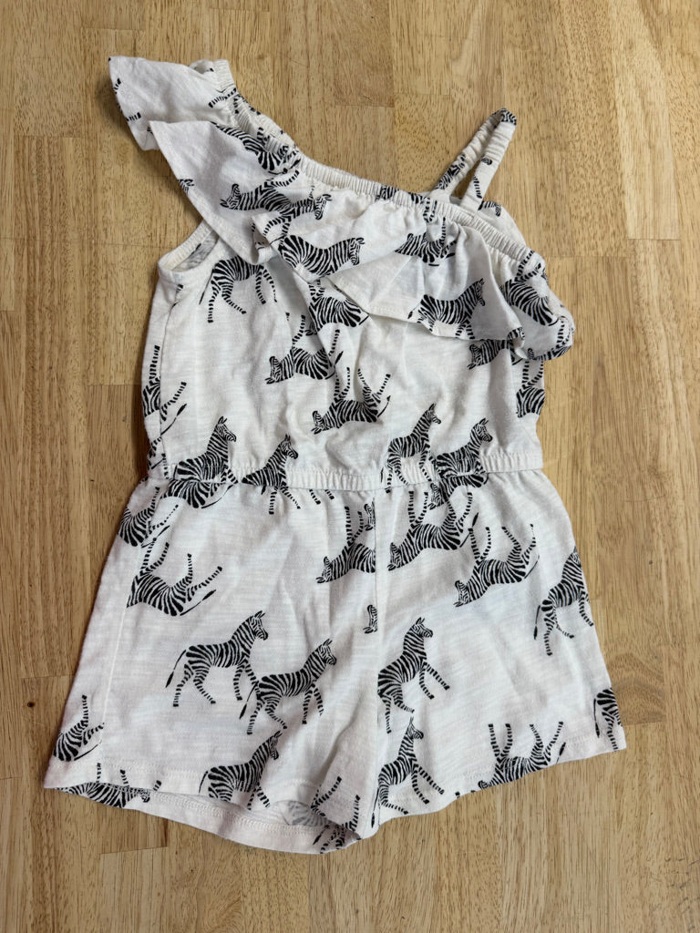 Old Navy Ruffle Shoulder Romper – 4T | White | Play