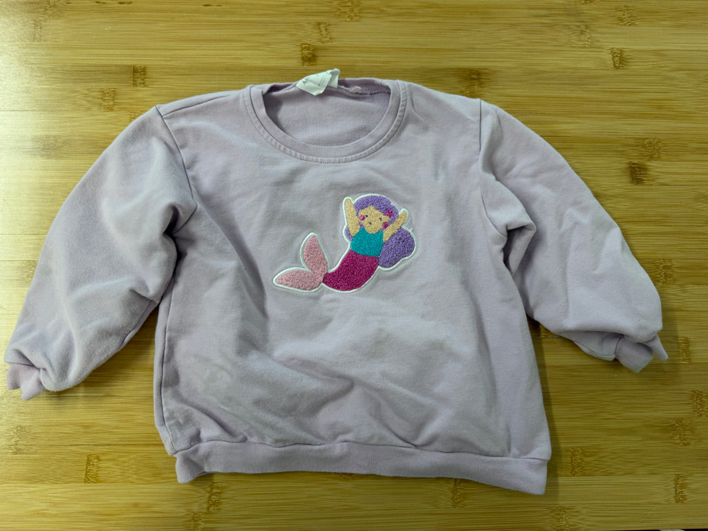 Angel Dear Mermaid Patch Sweater – 2 | Purple Oversized Organic Cotton/Spandex | Play