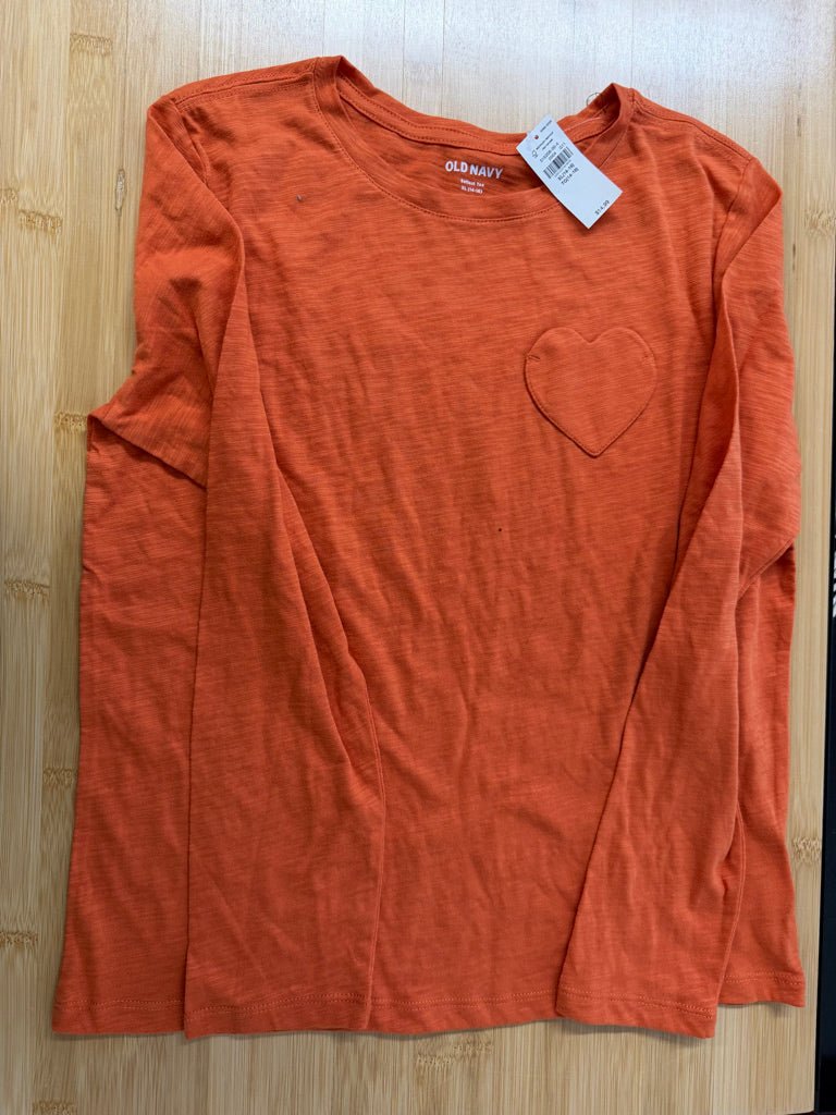 Old Navy Softest Tee – 14–16 | Orange Heart | NWT - Nest and Sprout - Consignment