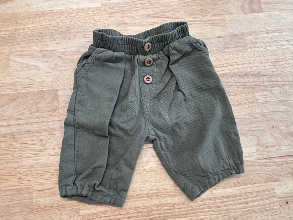 Zara Baby 3–6M Forest Green Pants