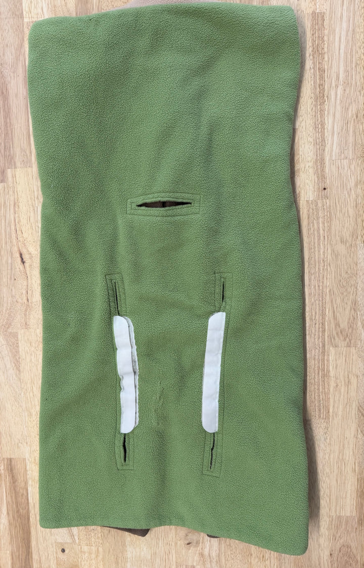 Safari Animal Fleece Stroller Bunting Bag – One Size | Green & Brown