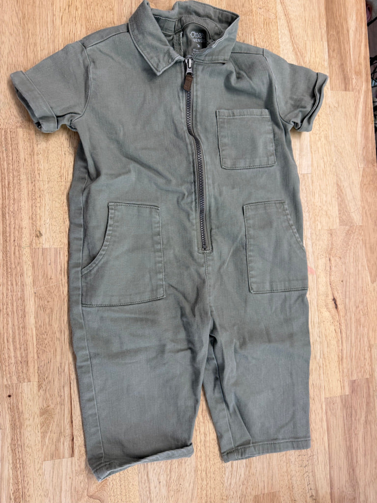 Otter Avenue Jumpsuit – 2T | Sage Green | Short Sleeve, Short Leg