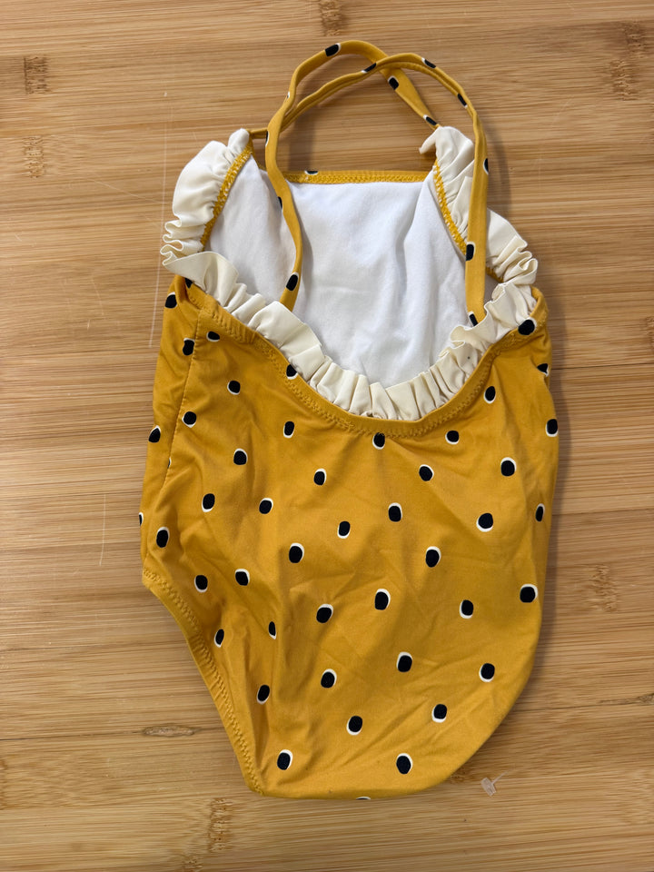 Zara Yellow Polka Dot Swimsuit – 12–24M | Black