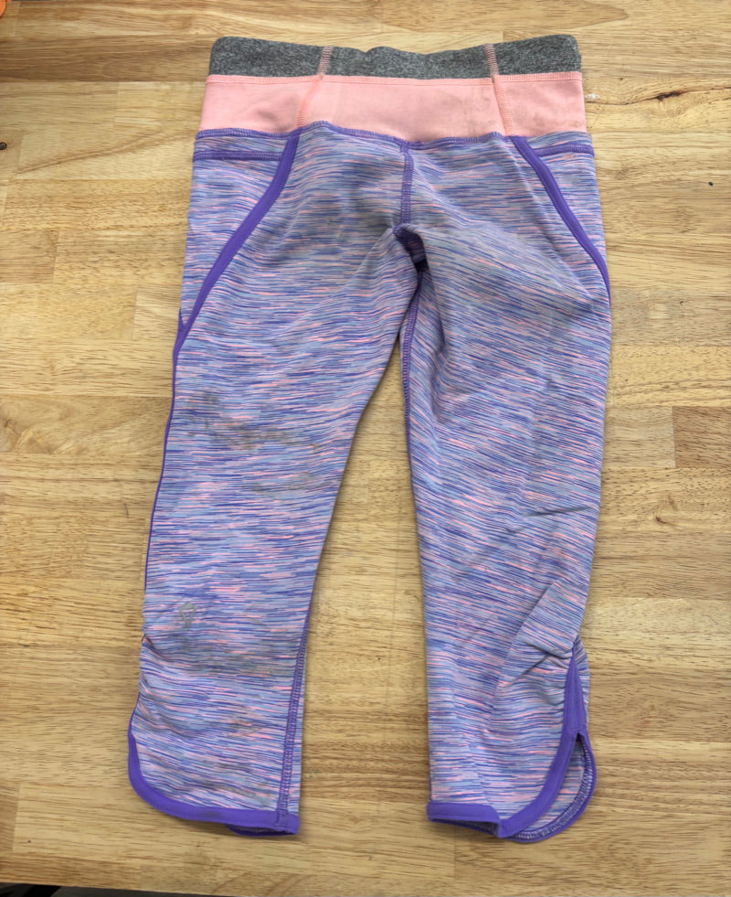 Ivivva Capris 8Y – Pink/Purple Print PLAY