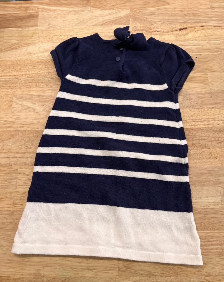 Gymboree 2T Sweater Knit Dress – Blue & White imperfect
