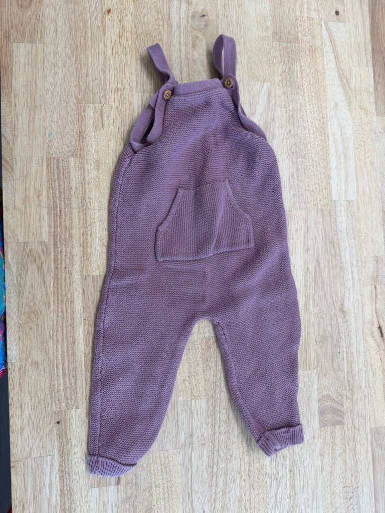 Little Planet by Carter's Knit Romper – 18M | Dusty Lavender, Dungaree Fit - Nest and Sprout - Consignment