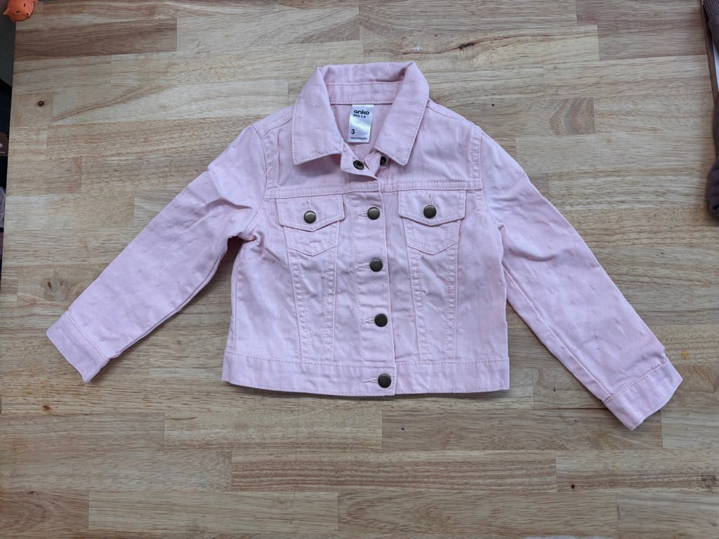 Anko 3Y Pink Denim Jacket - Nest and Sprout - Consignment