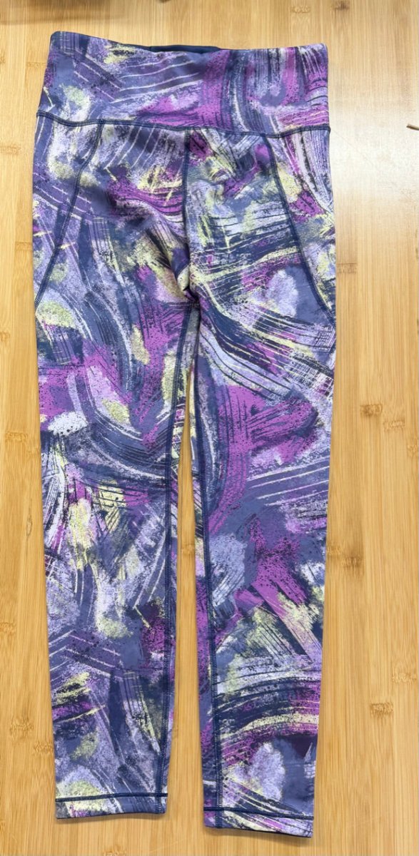 Athleta Girl x Simone Biles Leggings – 12Y Est. | Purple Print Reversible - Nest and Sprout - Consignment