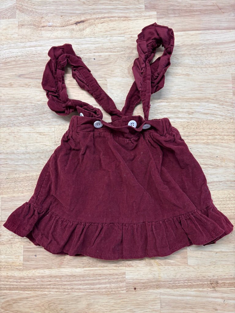 Corduroy Skirt with Suspenders – Size 9–12M - Nest and Sprout - Consignment