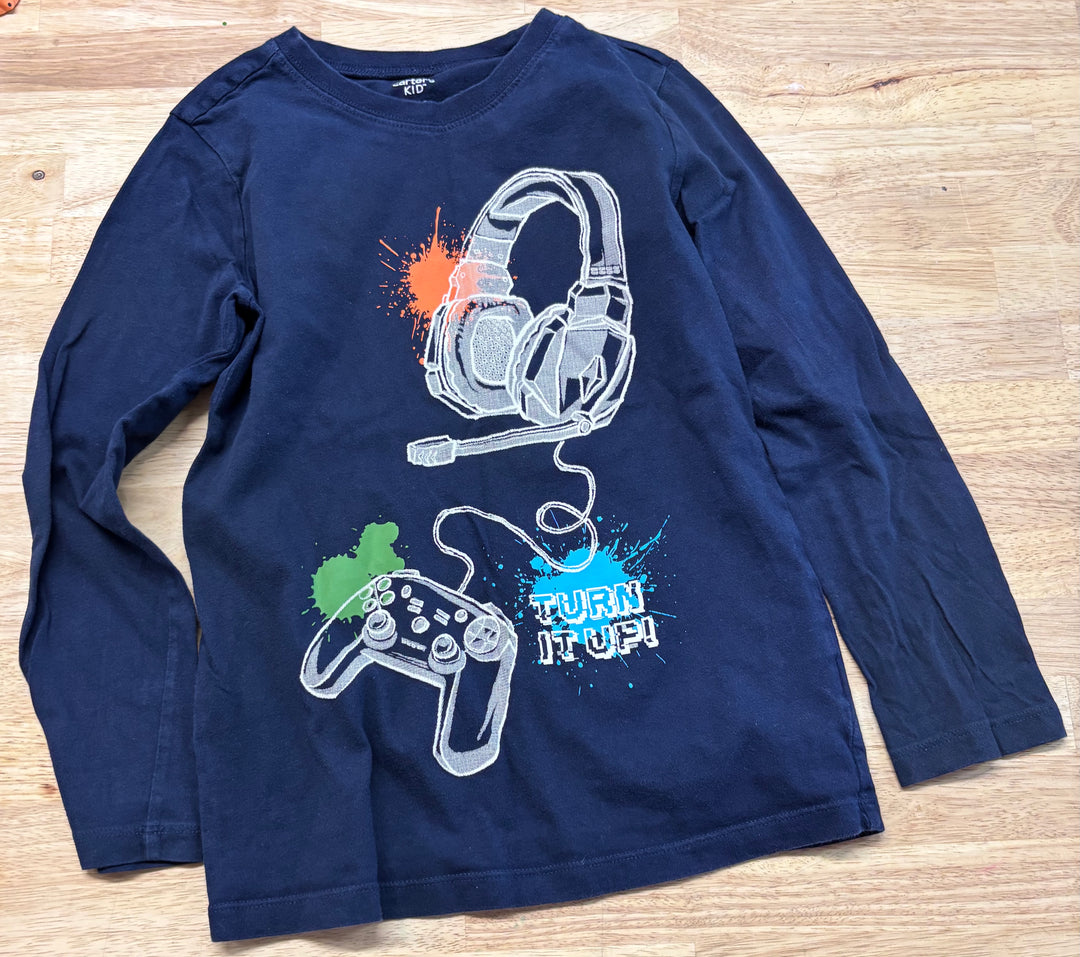 Carters Kids 8 Navy Gamer Graphic Long Sleeve