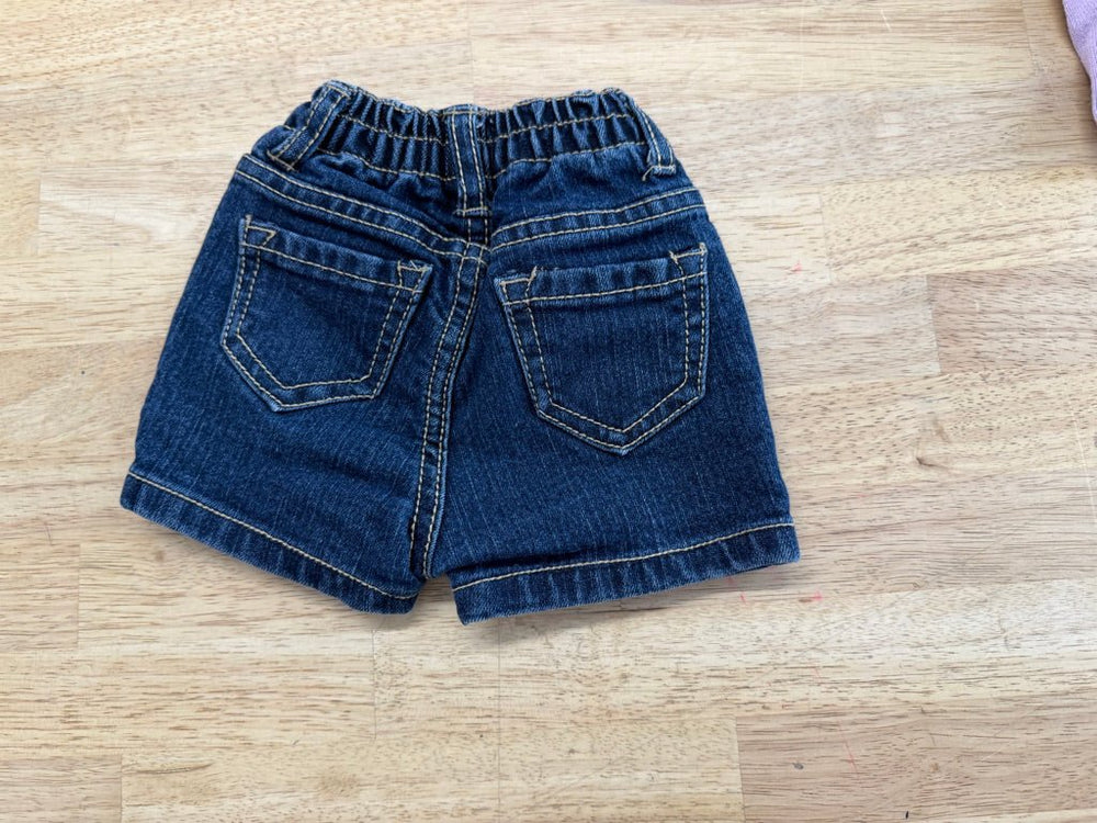 The Children’s Place Denim Shorts Embroidered Butterflies | Size 6–9M - Nest and Sprout - Consignment