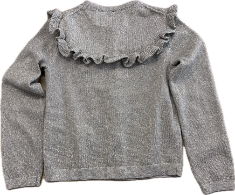 Mini Boden 7-8Y Sparkle Golden Cardigan