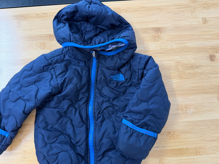 The North Face Reversible Puffer Jacket – 12–18M Est. | Navy Quilted & Plaid - Nest and Sprout - Consignment