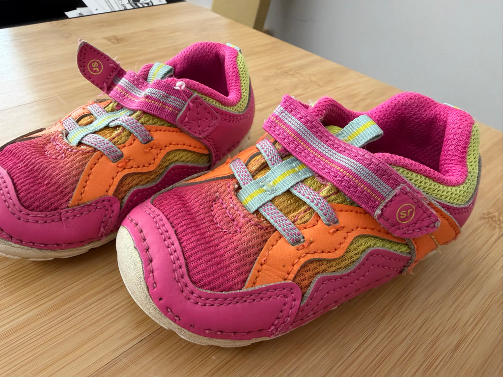 Stride Rite Early Walker – 6 (EU 22) | Orange & Pink