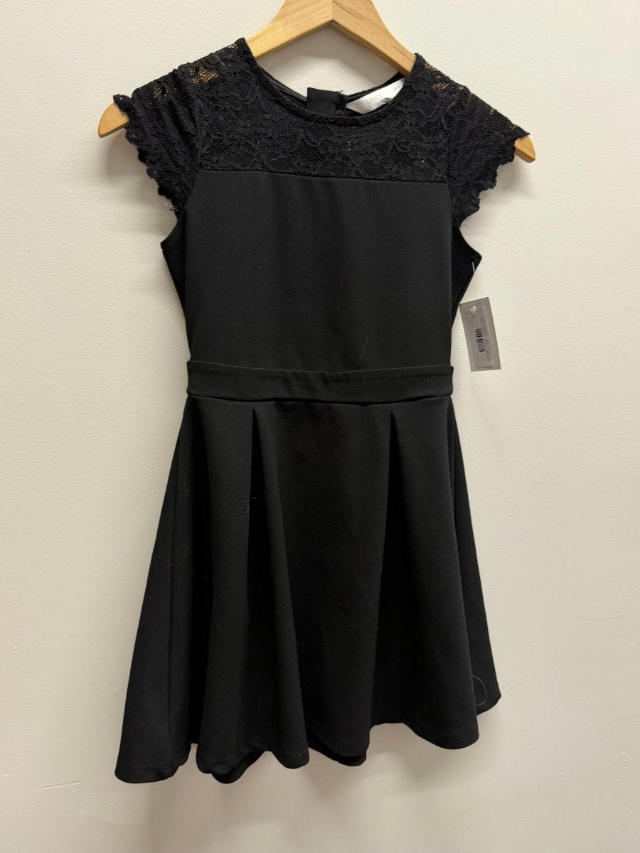 U Kids Lace Top Dress – Medium (10 1/2) | Black | Zipper Back - Nest and Sprout-Consignment