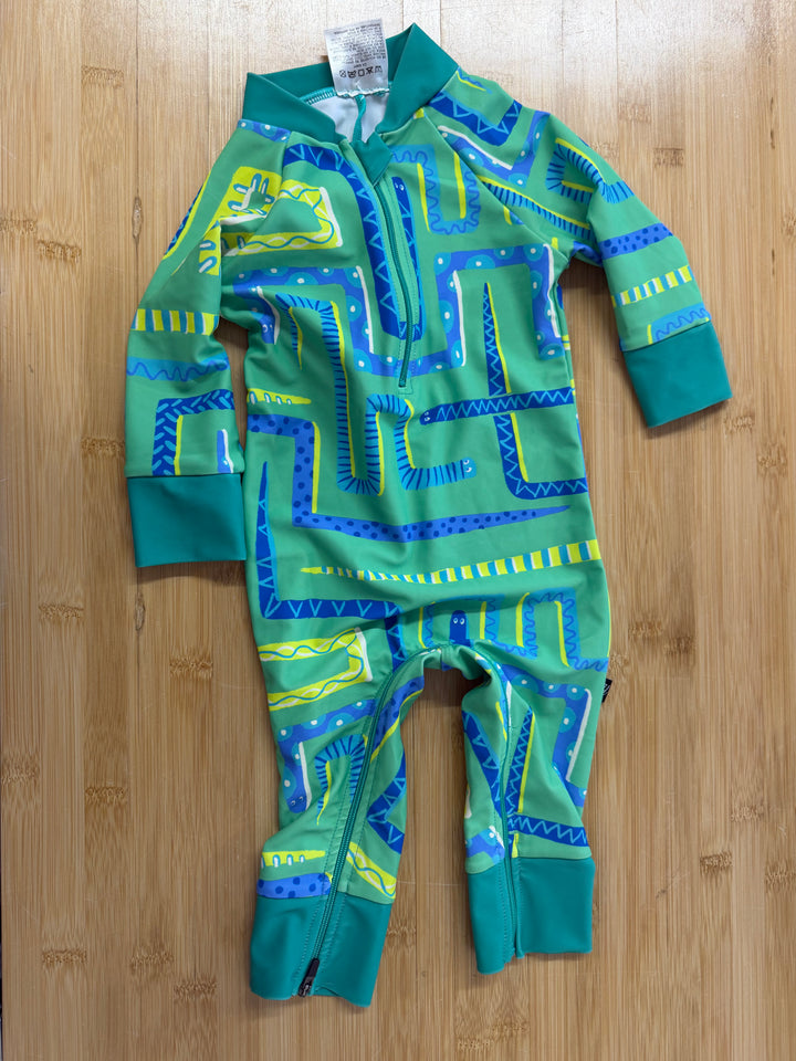 Honeysuckle One Piece Swimsuit – 6-12 Months | Green Backdrop