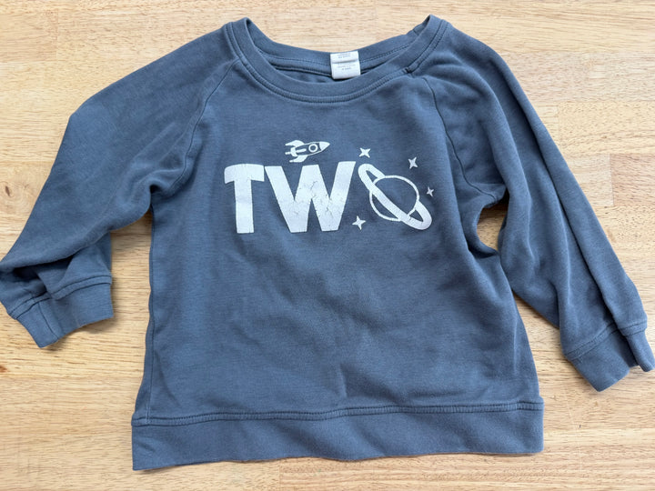 Colored Organics Long Sleeve Shirt – 3T | Blue | Two-Tone Print