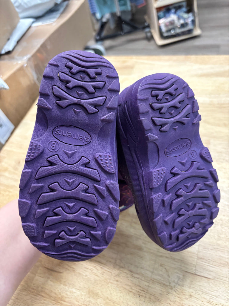 Elements Glitter Galosh Boots | Size 8