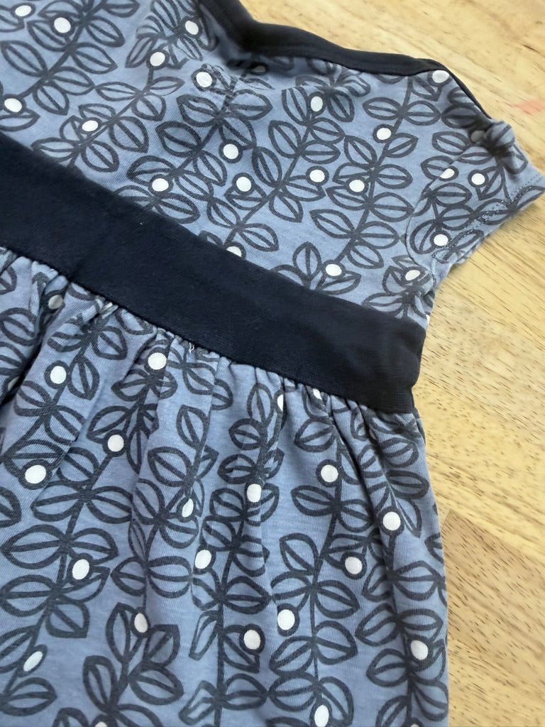 Tea Collection Light Blue Navy Print Wrap Dress – 12–18M | Play - Nest and Sprout-Consignment