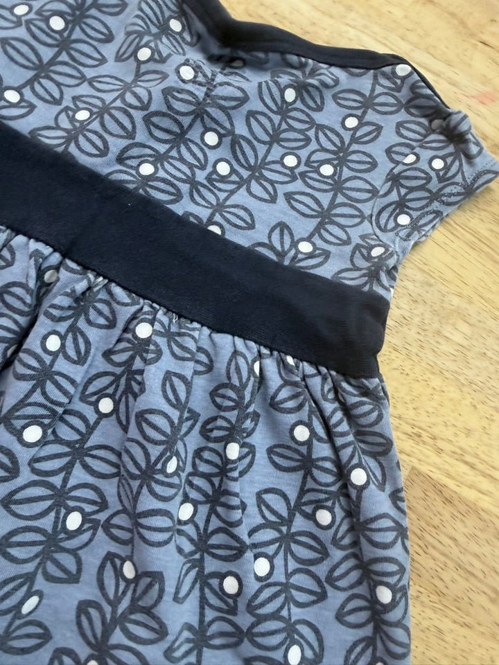 Tea Collection Light Blue Navy Print Wrap Dress – 12–18M | Play - Nest and Sprout-Consignment