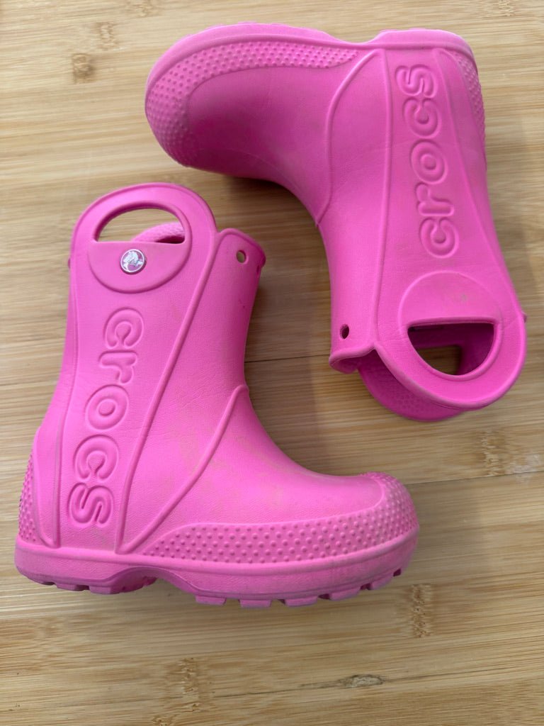 Crocs Rain Boot – C8 | Pink - Nest and Sprout-Consignment