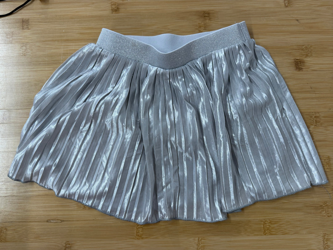 BOB Pleated Skirt – 5-6 | Silver Metallic Sparkle