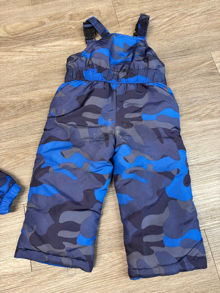OshKosh Blue Jacket with Camo Snowpants Set | Size 24M - Nest and Sprout-Consignment