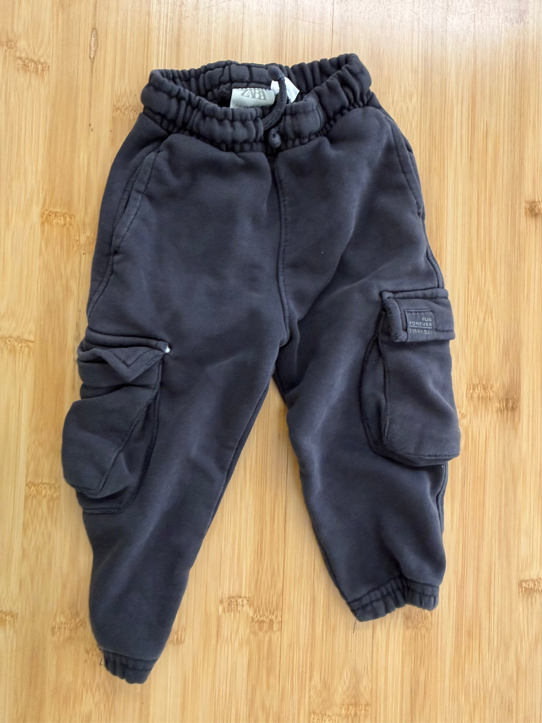 Zara Cargo Joggers – 12–18M | Charcoal