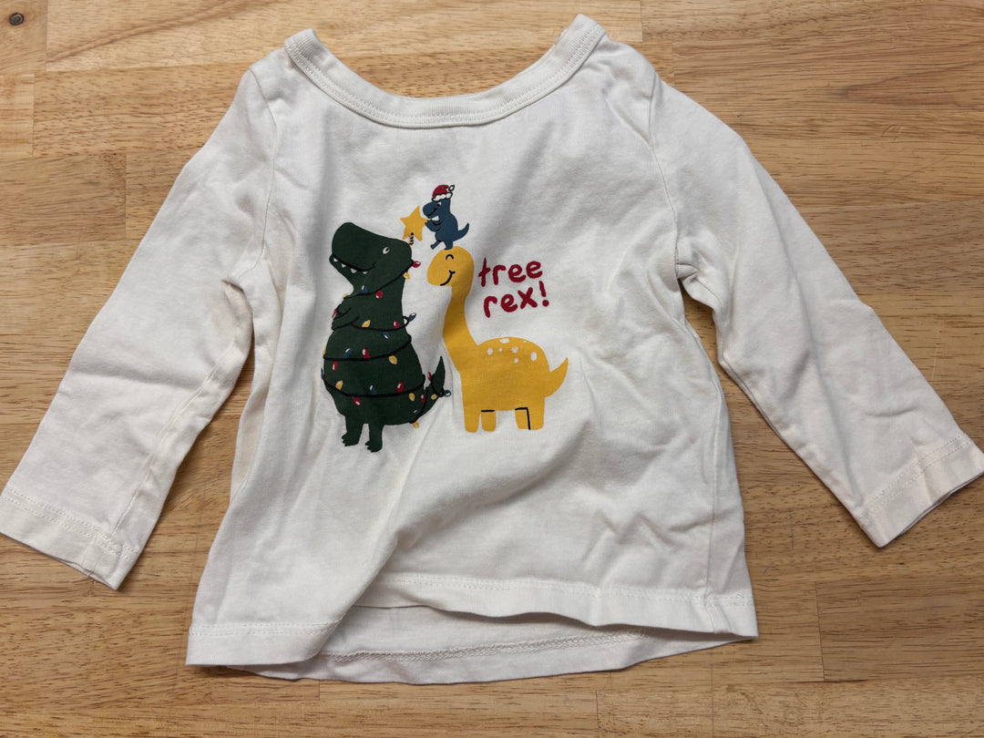 Joe Fresh Graphic Tee – Size 6-12M CHRISTMAS Tree Rex