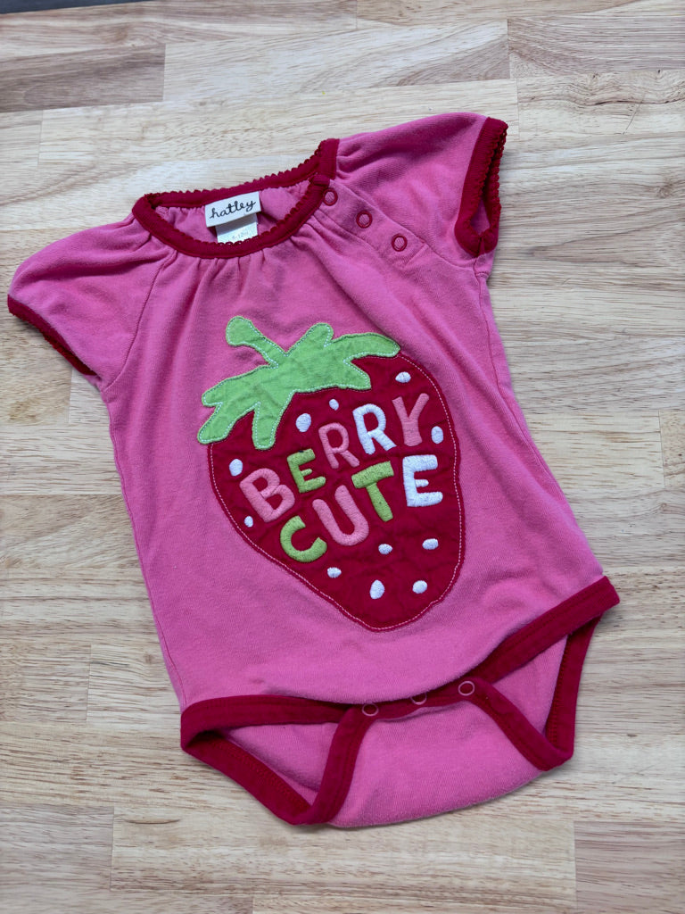 Hatley Strawberry Onesie, Size 6-12 Months