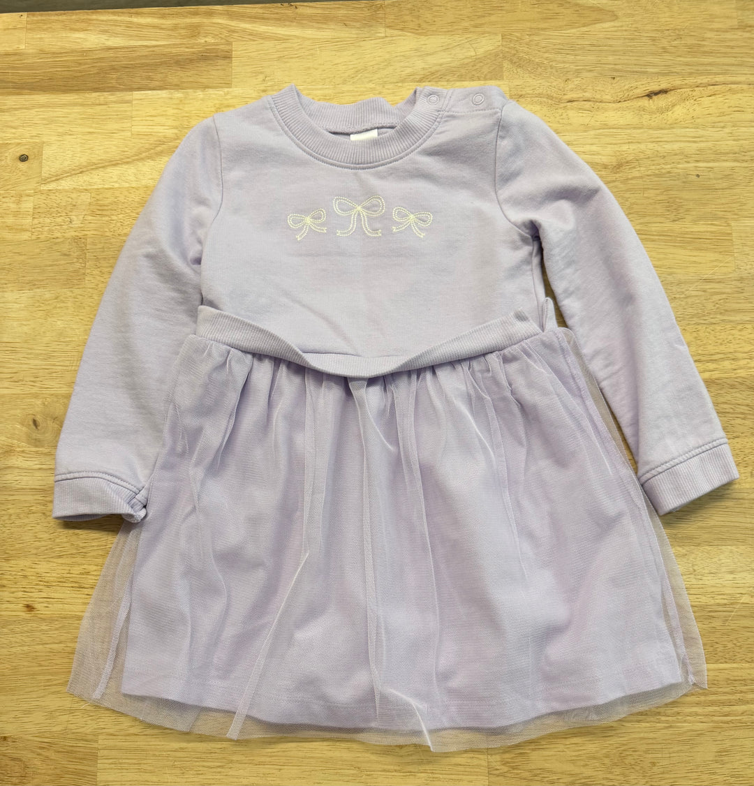 Carter's Sweatshirt Dress – 24M | Lilac with Tulle Skirt