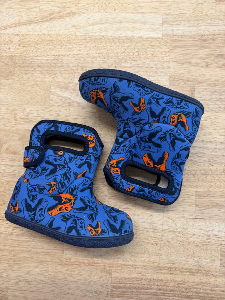 Bogs Dinosaur Rain/Snow Boots – 9 (EU 26) | Blue Allover -10°C | Play