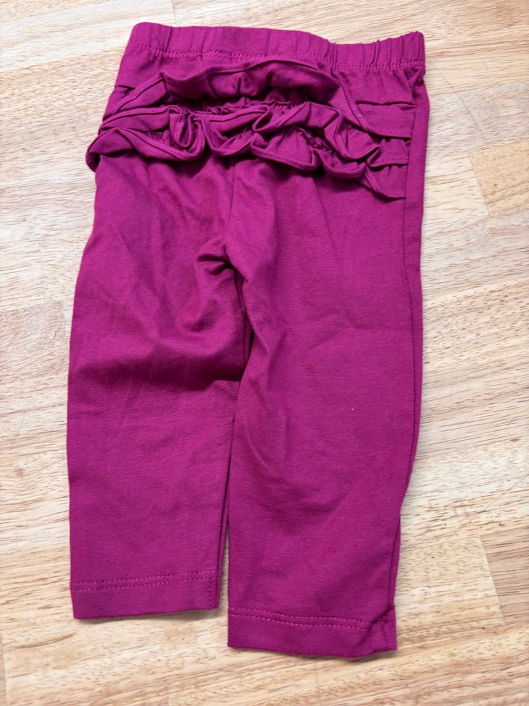 Bundles Leggings – 3 - 6M, Burgundy Ruffle Bum NWOT - Nest and Sprout - Consignment