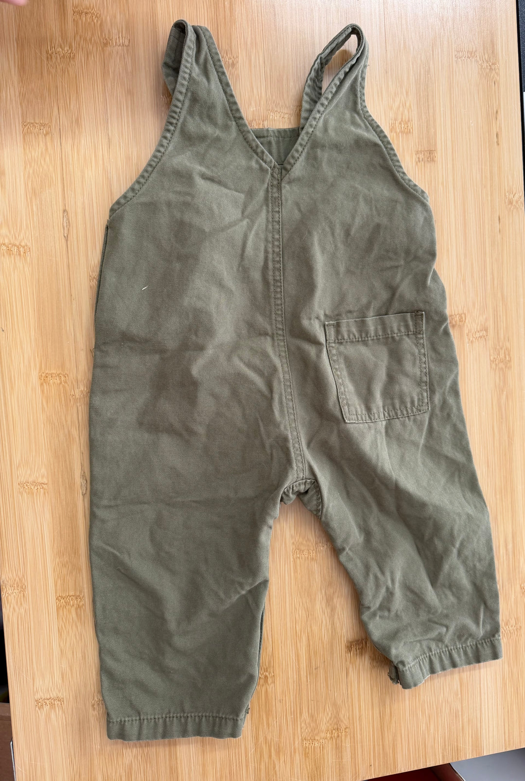 Hannah Andersson Overalls – 18-24 Months | Green | Canvas | Snap Crotch