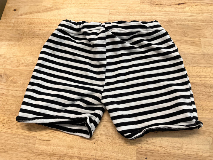 Whistle and Flute Size 11-12 Black and White Striped Shorts