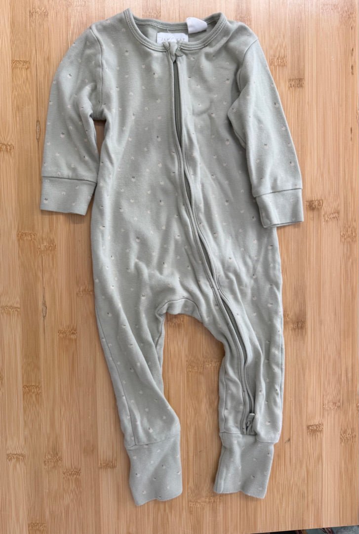 Jamie Kay Sage Green Apple Print One-Piece – 1Y | Play - Nest and Sprout-Consignment