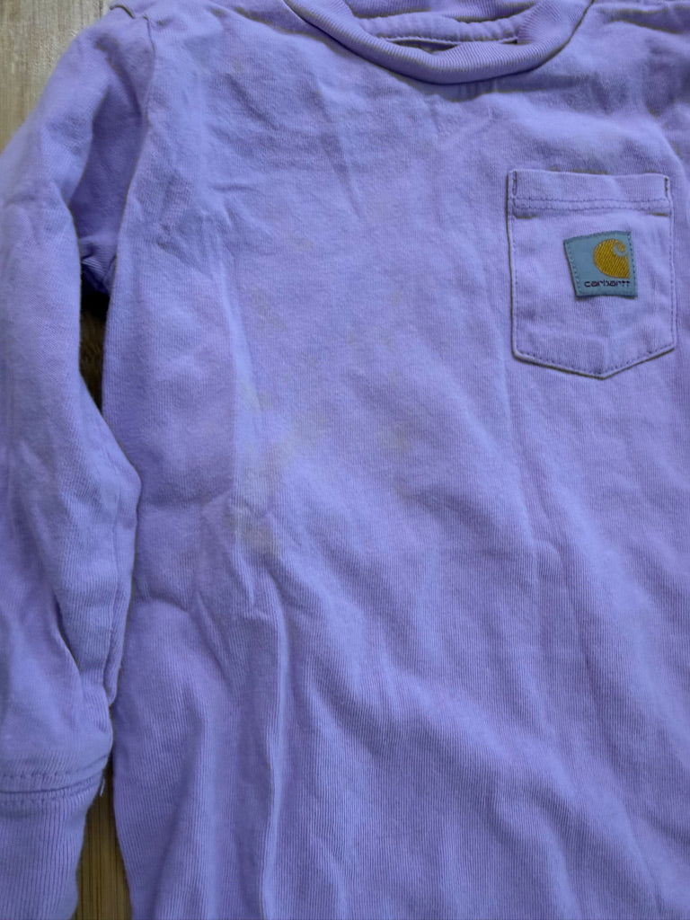 Carhartt Long Sleeve Pocket Bodysuit – 18M | Light Purple | Play