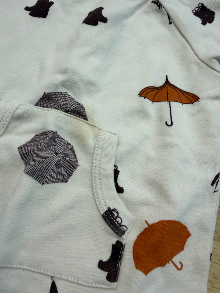 Kate Quinn Romper – 6–12M | Cream Umbrella Print | Play
