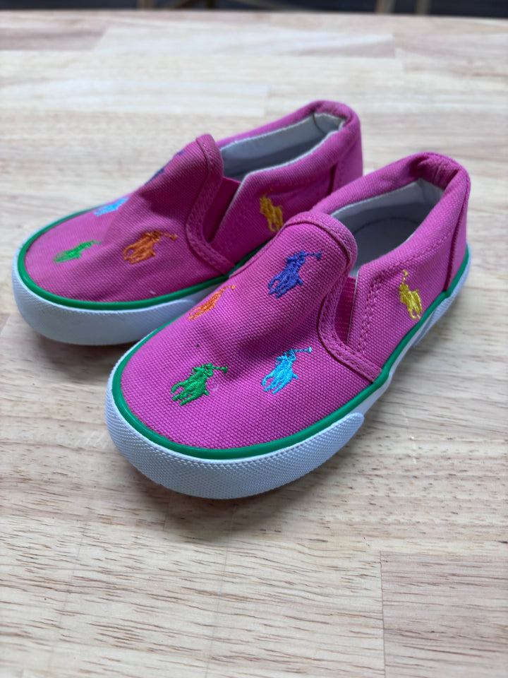 Ralph Lauren Canvas Sneakers, Pink Size 6