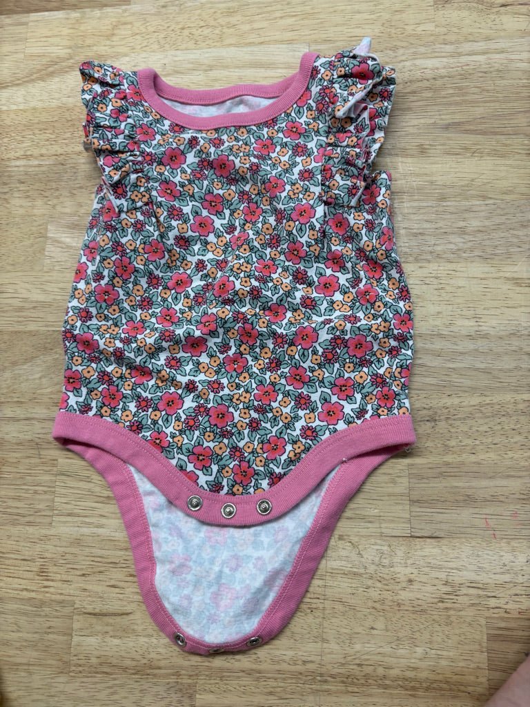 Cat & Jack Pink Floral Bodysuit | Size 0–3M - Nest and Sprout - Consignment