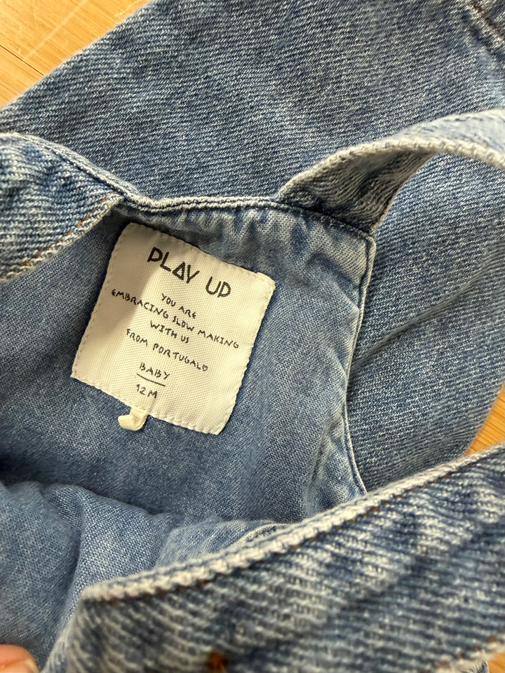 Play Up Button Overalls – 12 Months | Cotton Denim | Adjustable Straps