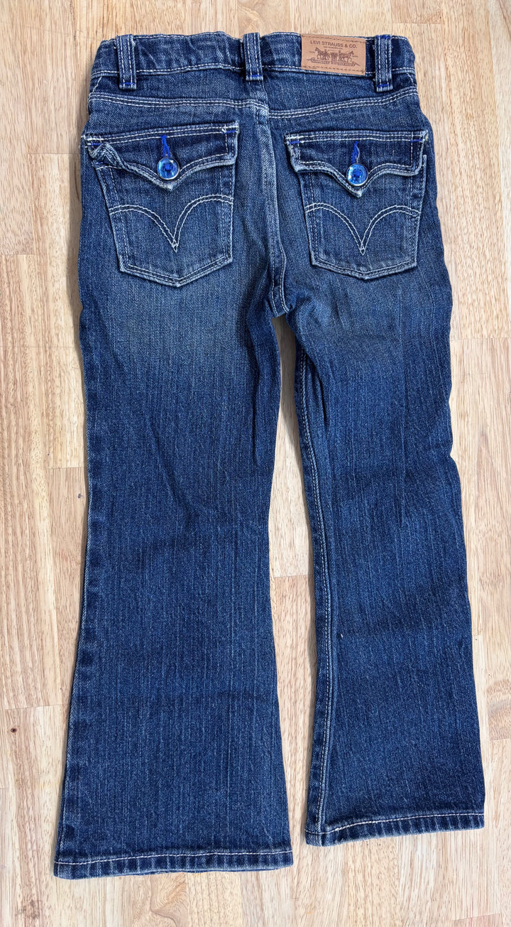 Levi’s 5 Bootcut Jeans – Navy with Gem Buttons