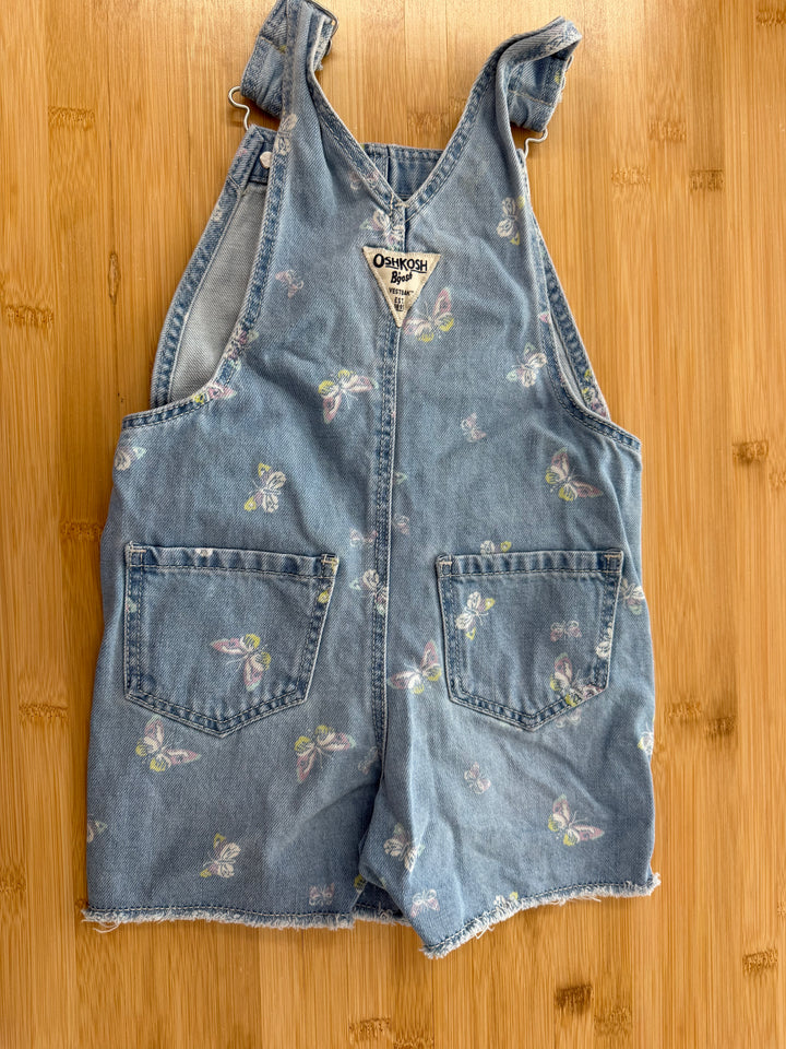 OshKosh Butterfly Denim Short Overalls – 3T