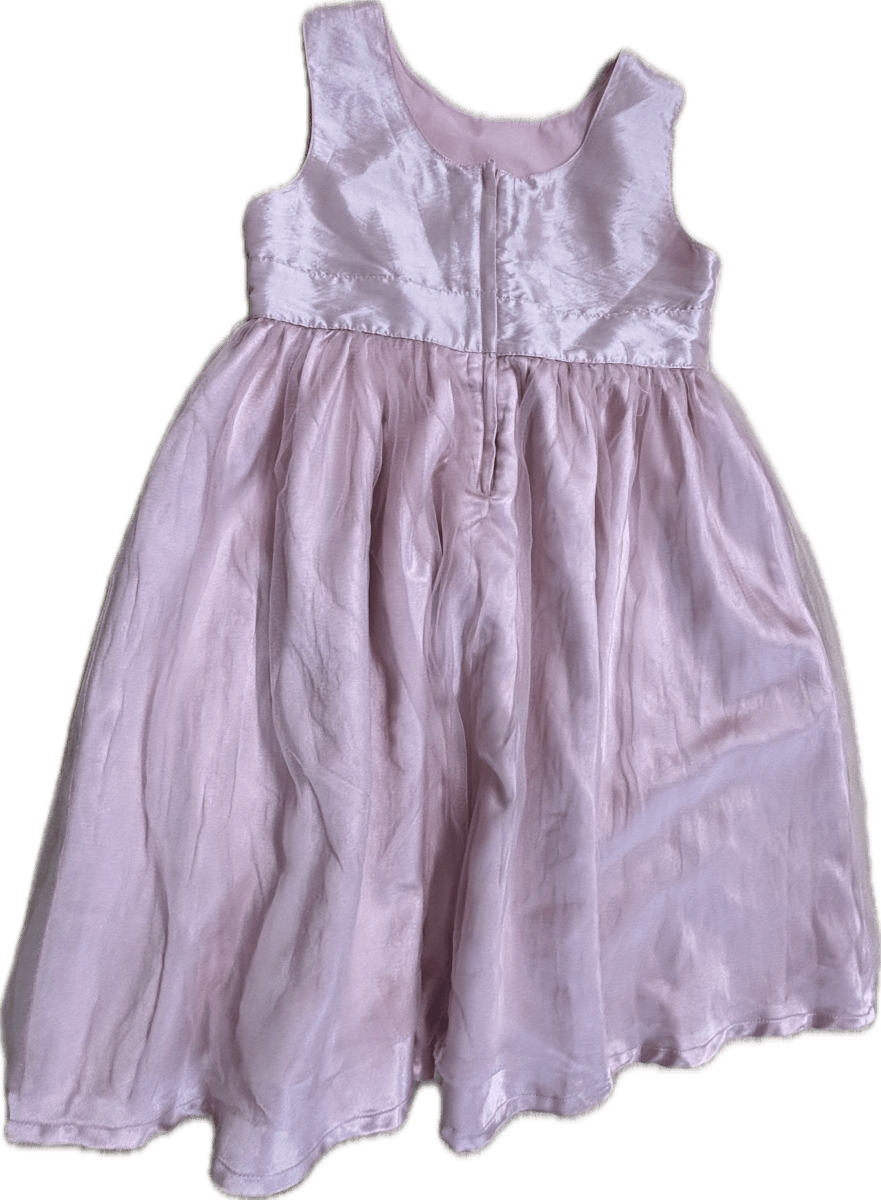 H&M 7 - 8 Year Dress, Dusty Pink with Tulle Skirt and Bow - Nest and Sprout - Consignment